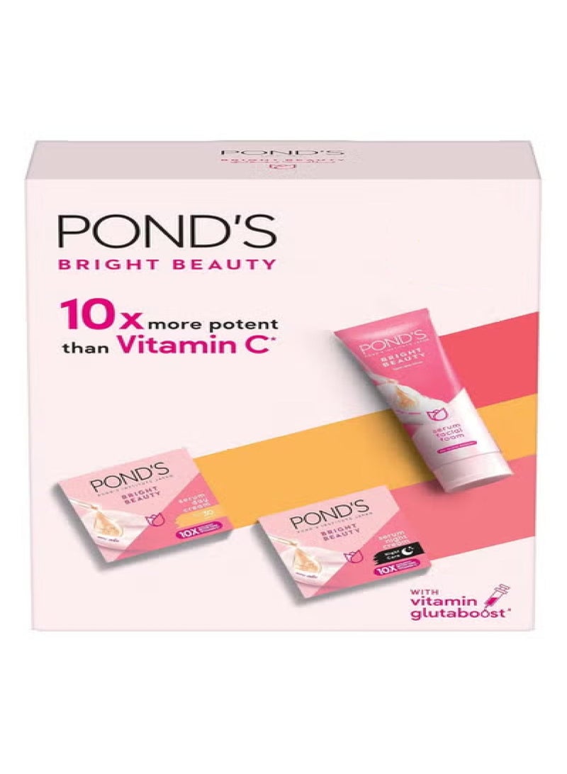 بوندز مجموعة برايتي بيوتي ريجيم من بوندز كريم نهاري مع كريم ليلي مع منظف للوجه - Image 1